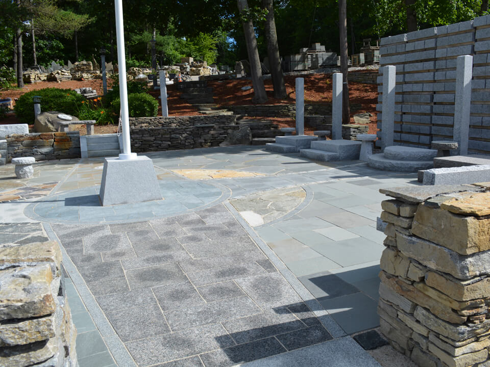 granite natural stone display