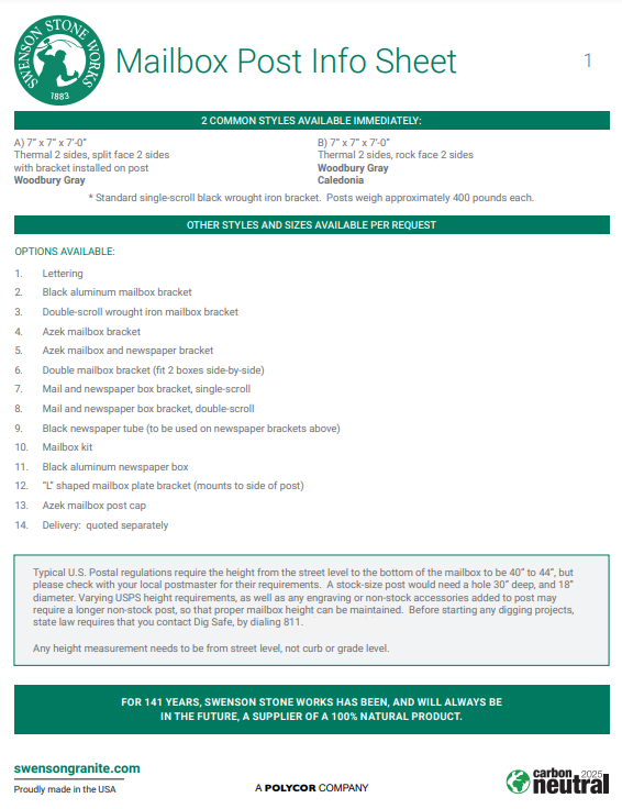 Mailbox Post Installation Guide