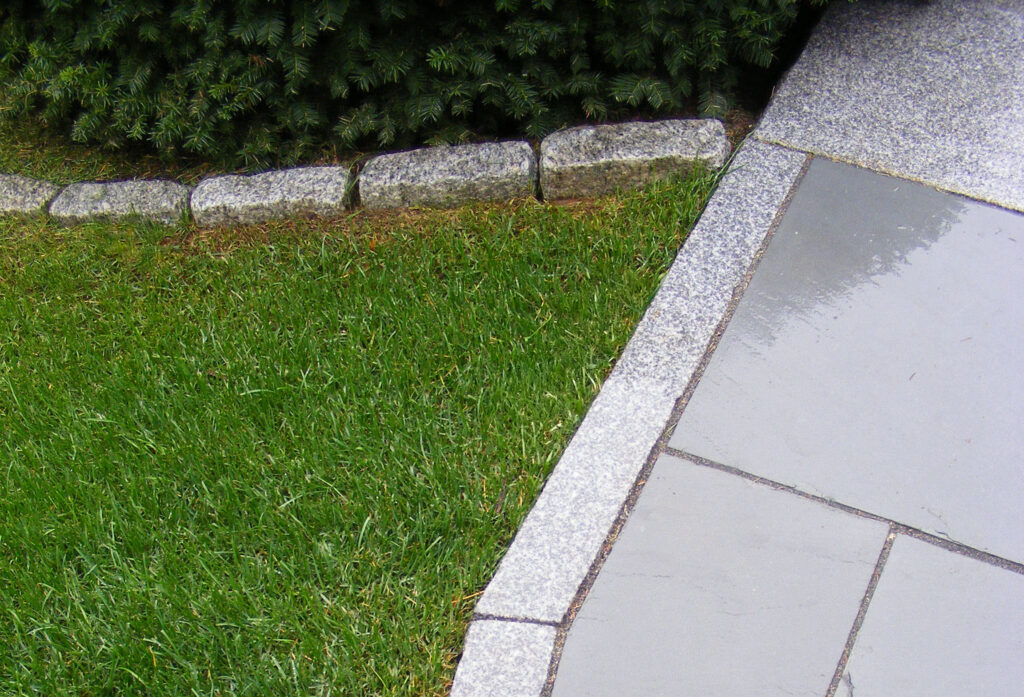 Granite edging for walkways